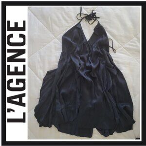 L'AGENCE SILK , hALTER, BACKLESS DRESS